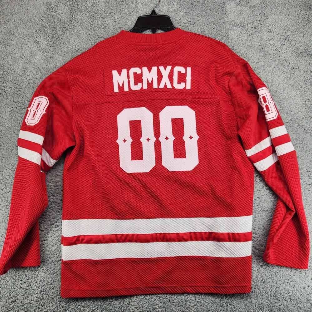 Vintage Stadium South Pole MCMXCI Jersey Mens Size L Hockey Jersey Sweater Red - Picture 5 of 5